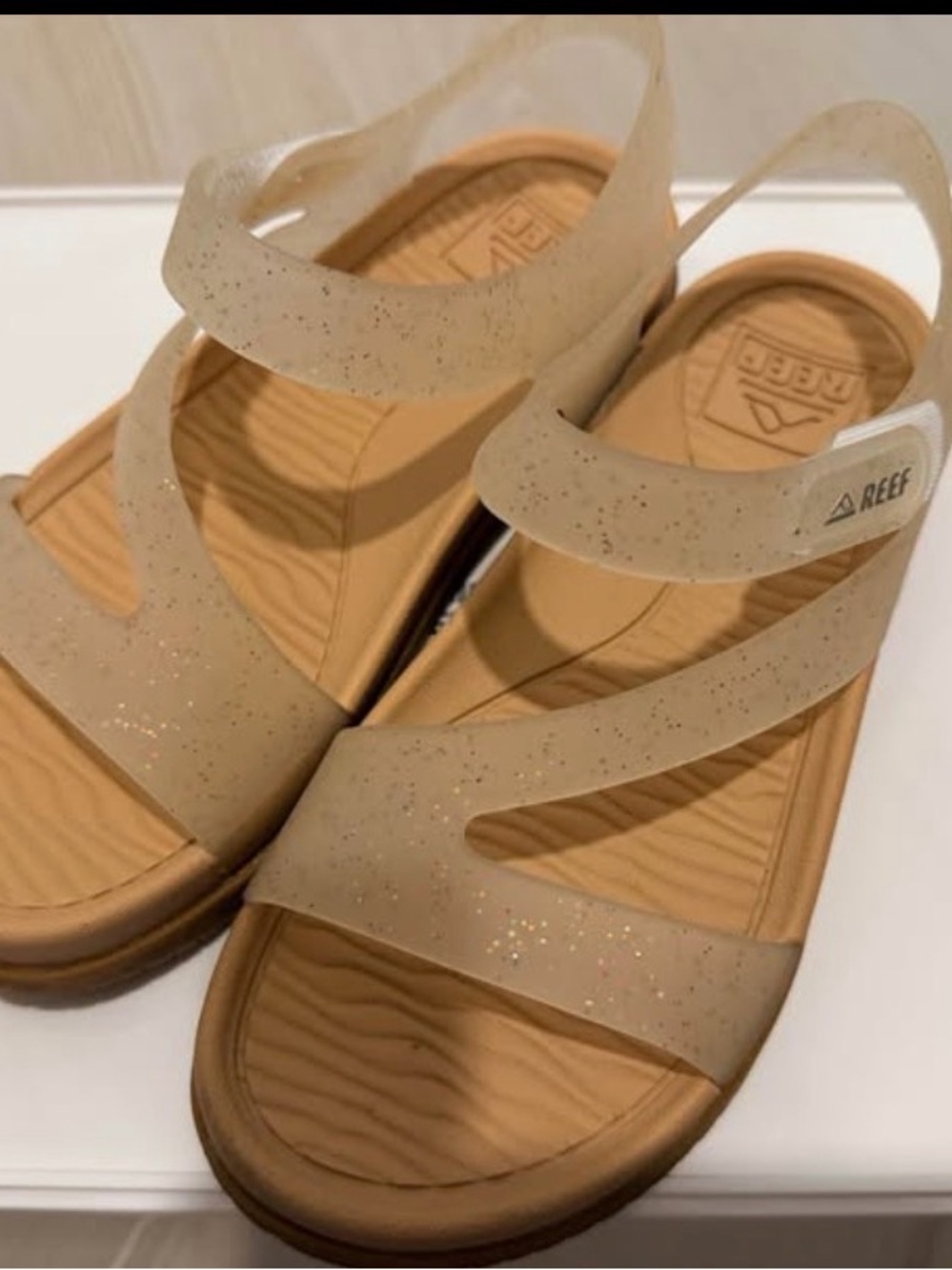 NWOT Reef Toddler Glitter Strappy Sandals
